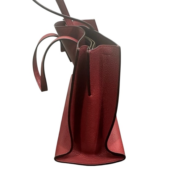 Coach Red Charlie Carryall With Metallic Logo pebble leather - Picture 2 of 13